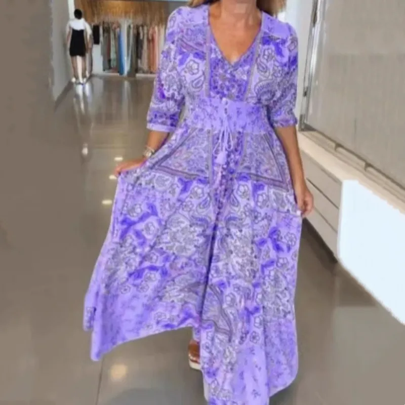 Seasonal bestseller with 60% off  Elegant long floral dress for women