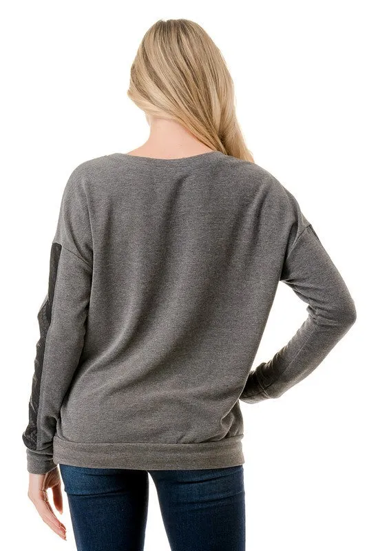 Snake Trim Accent Top