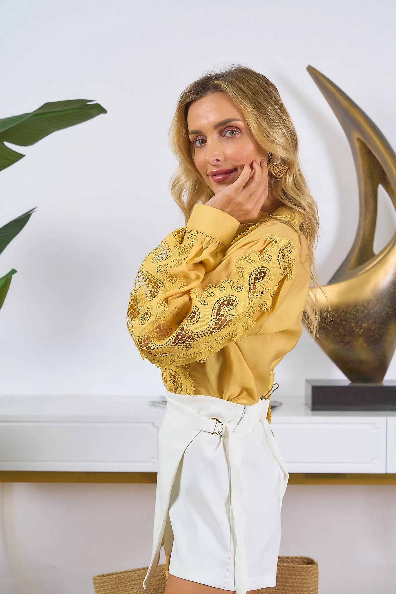 Sunshine Long Sleeve Lace Top