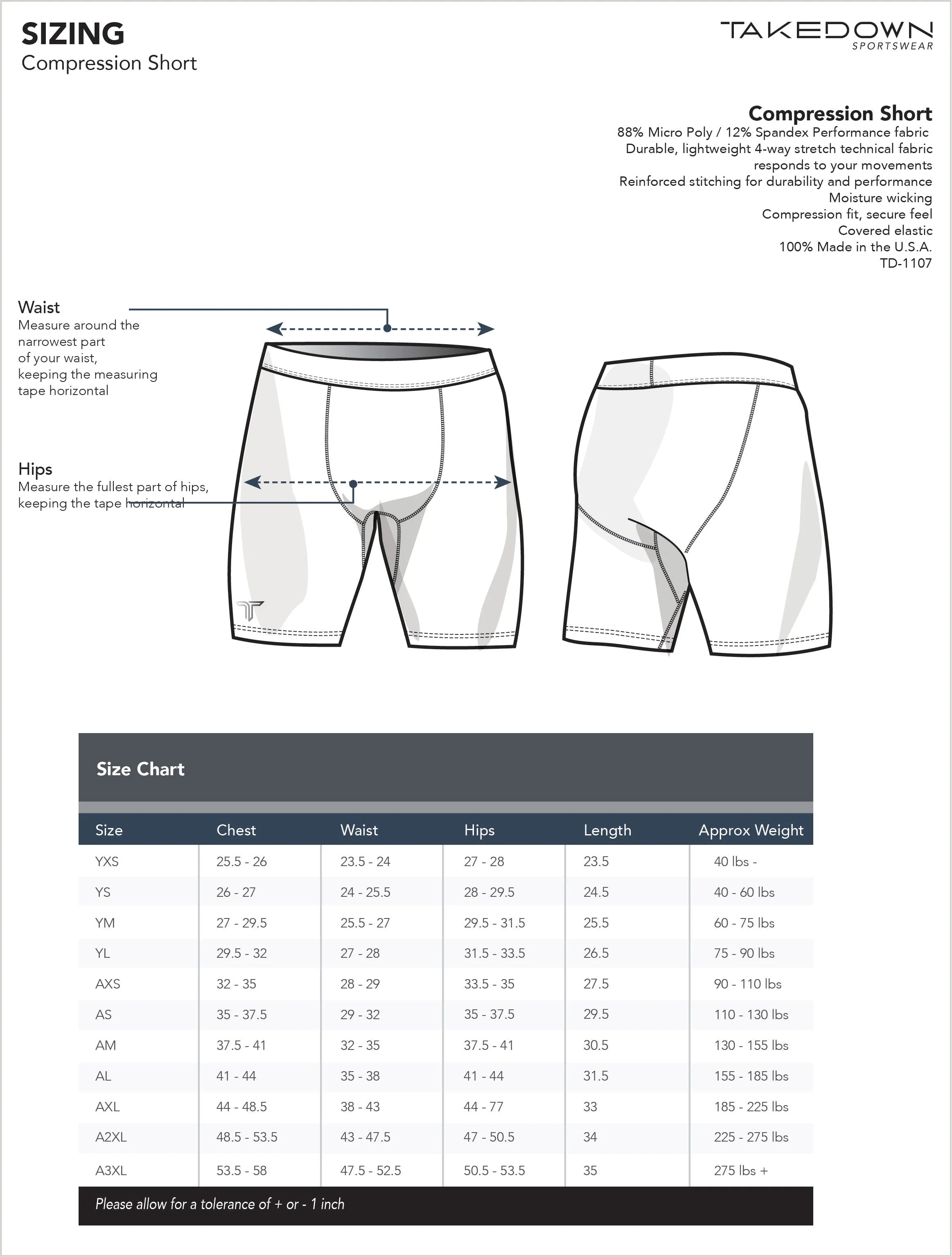 TD-CS-009 360° Custom Compression Shorts