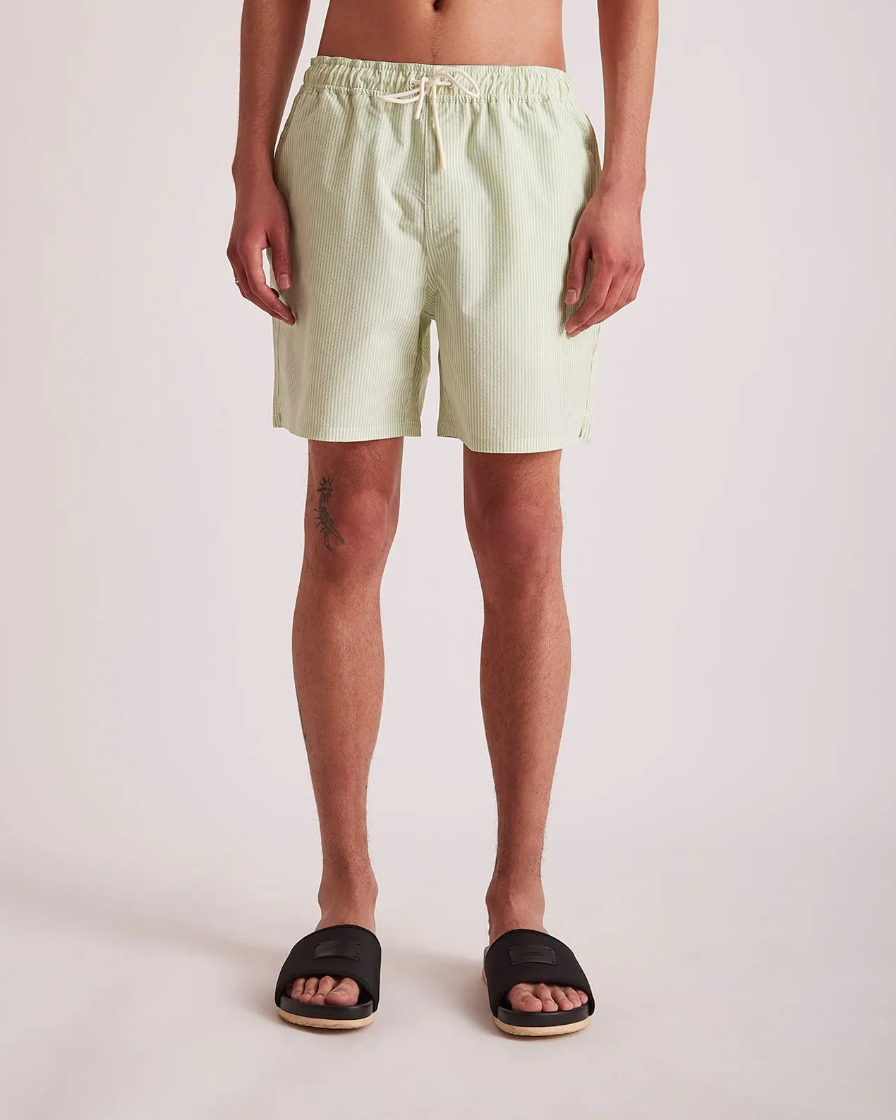 Timothy Seersucker Stripe Swim Short