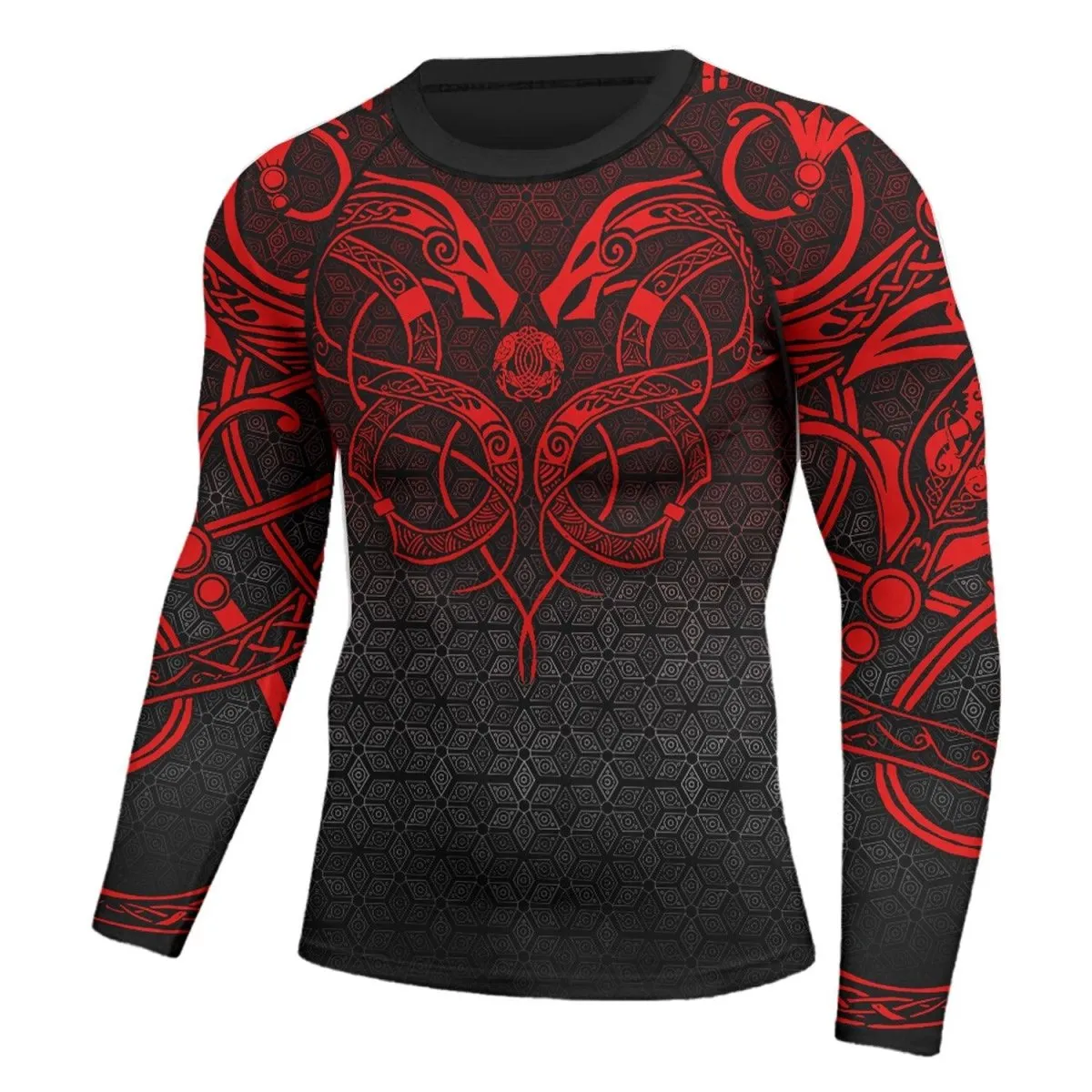 Viking Fenrir Rune 2 High Quality Men's Long Sleeve Rash Guard